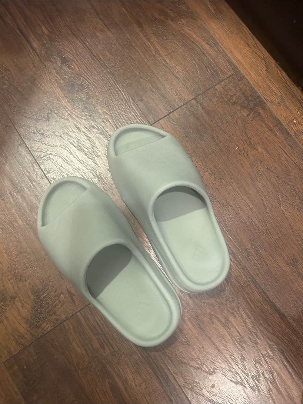 Yeezy Slides in Soft Mint Green